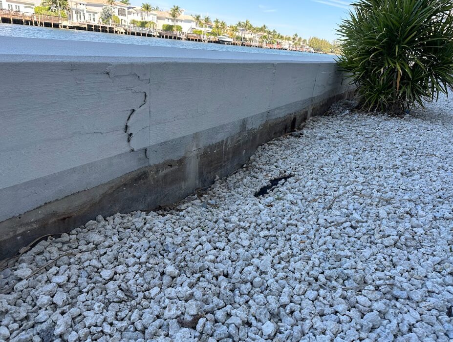 seawall cracks